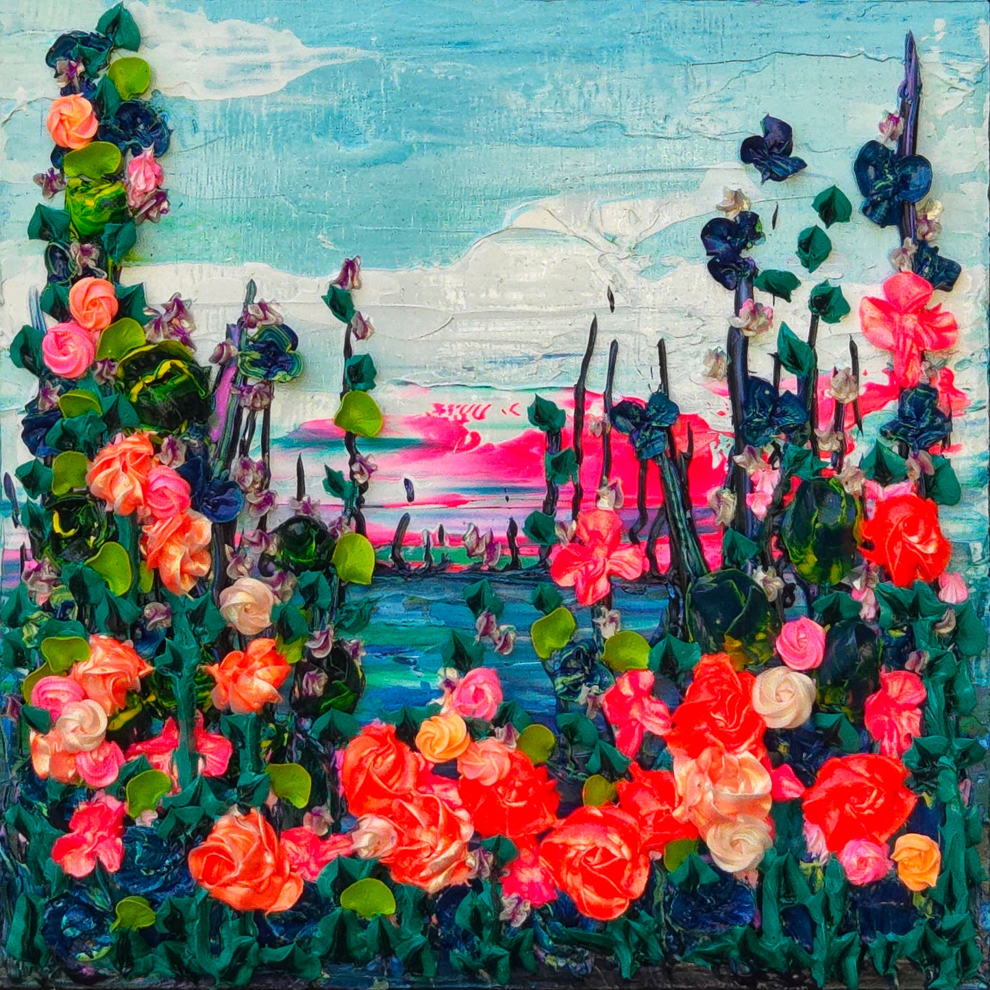 12x12" , acrylic on cradled wood panel