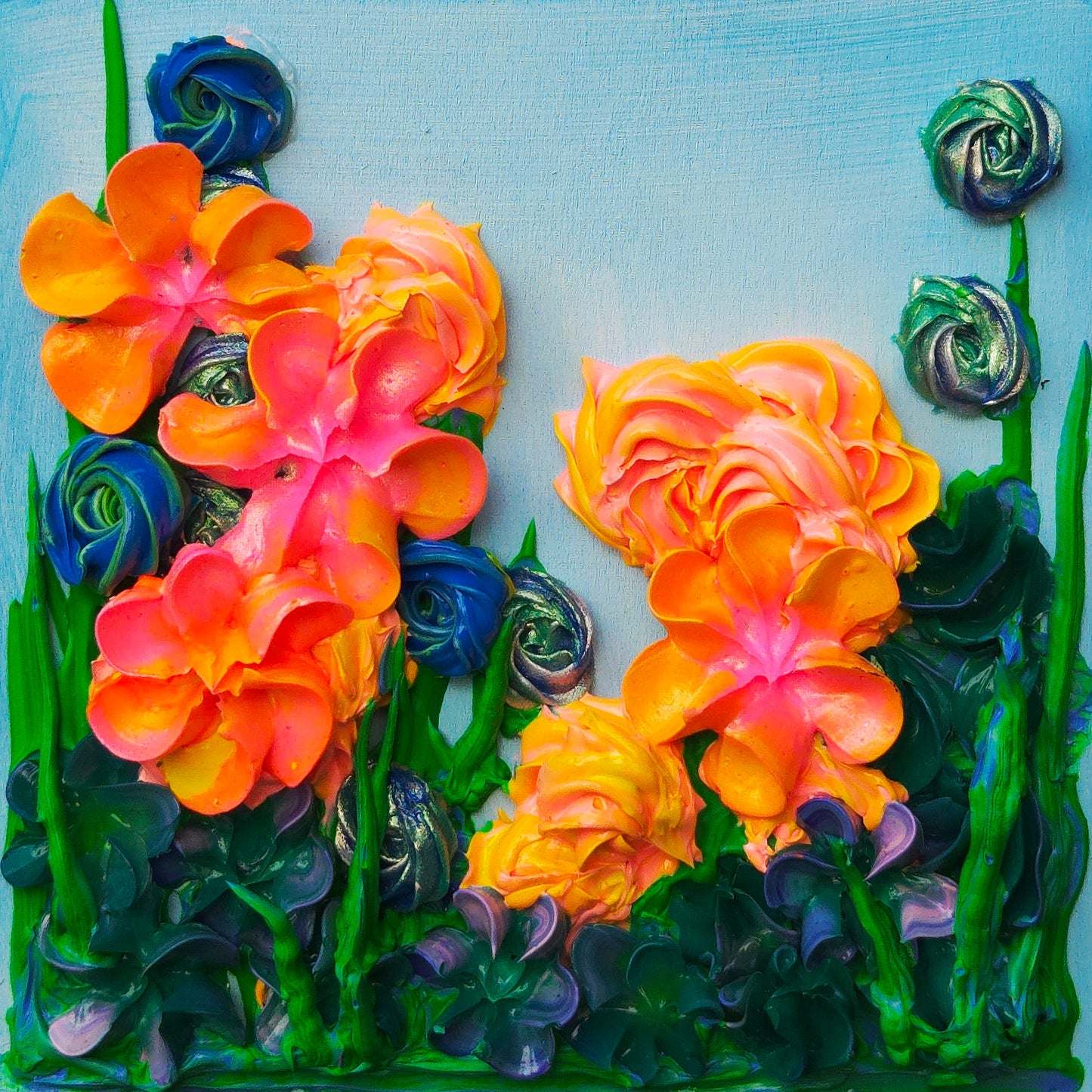 5x5" acrylic on cradled wood panel