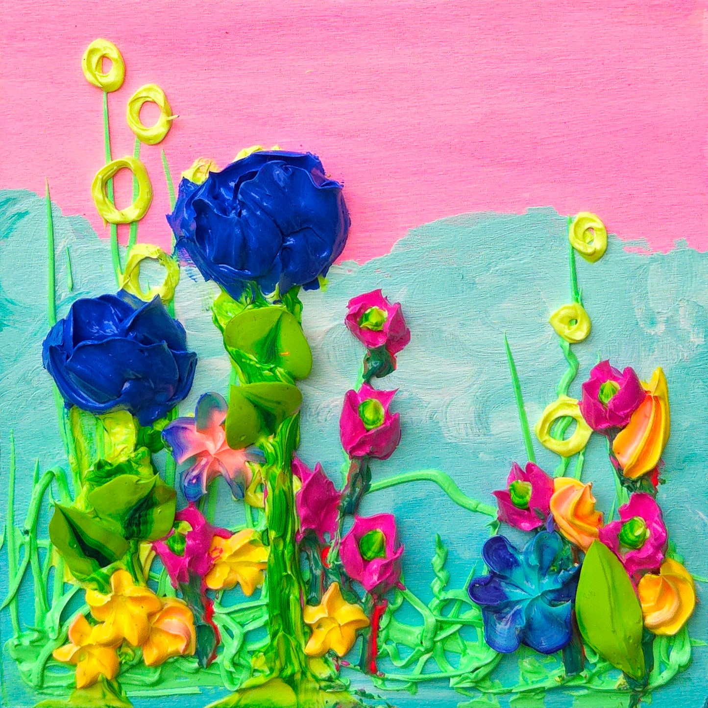 5x5" acrylic on cradled wood panel
