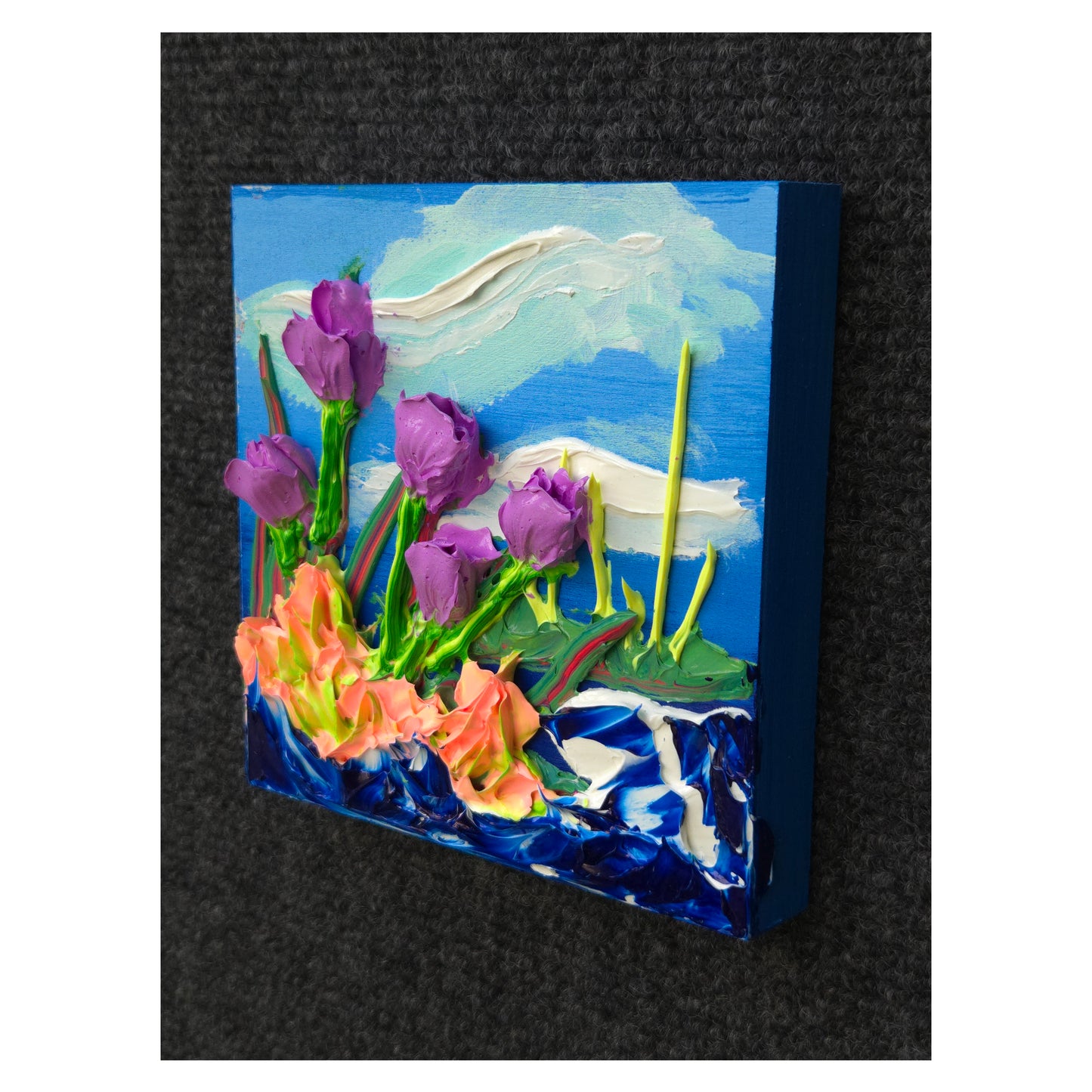 5x5" acrylic on cradled wood panel