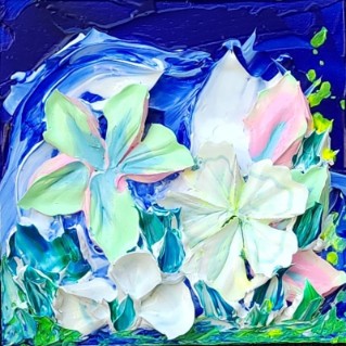 5x5" acrylic on cradled wood panel