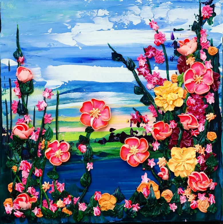 12x12" acrylic on cradled wood panel