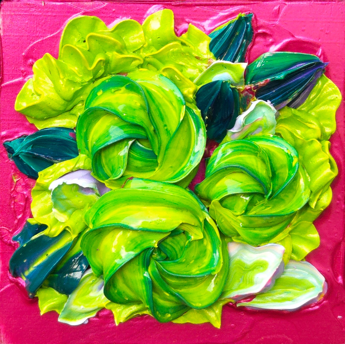 4x4" , acrylic on cradled wood panel