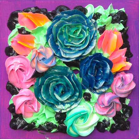 4x4" , acrylic on cradled wood panel