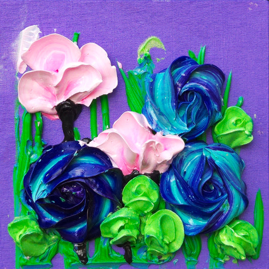 4x4" , acrylic on cradled wood panel