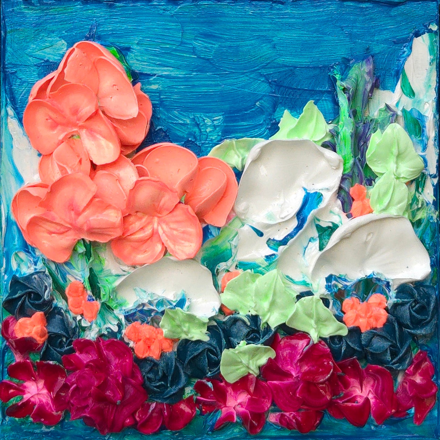 5x5" acrylic on cradled wood panel
