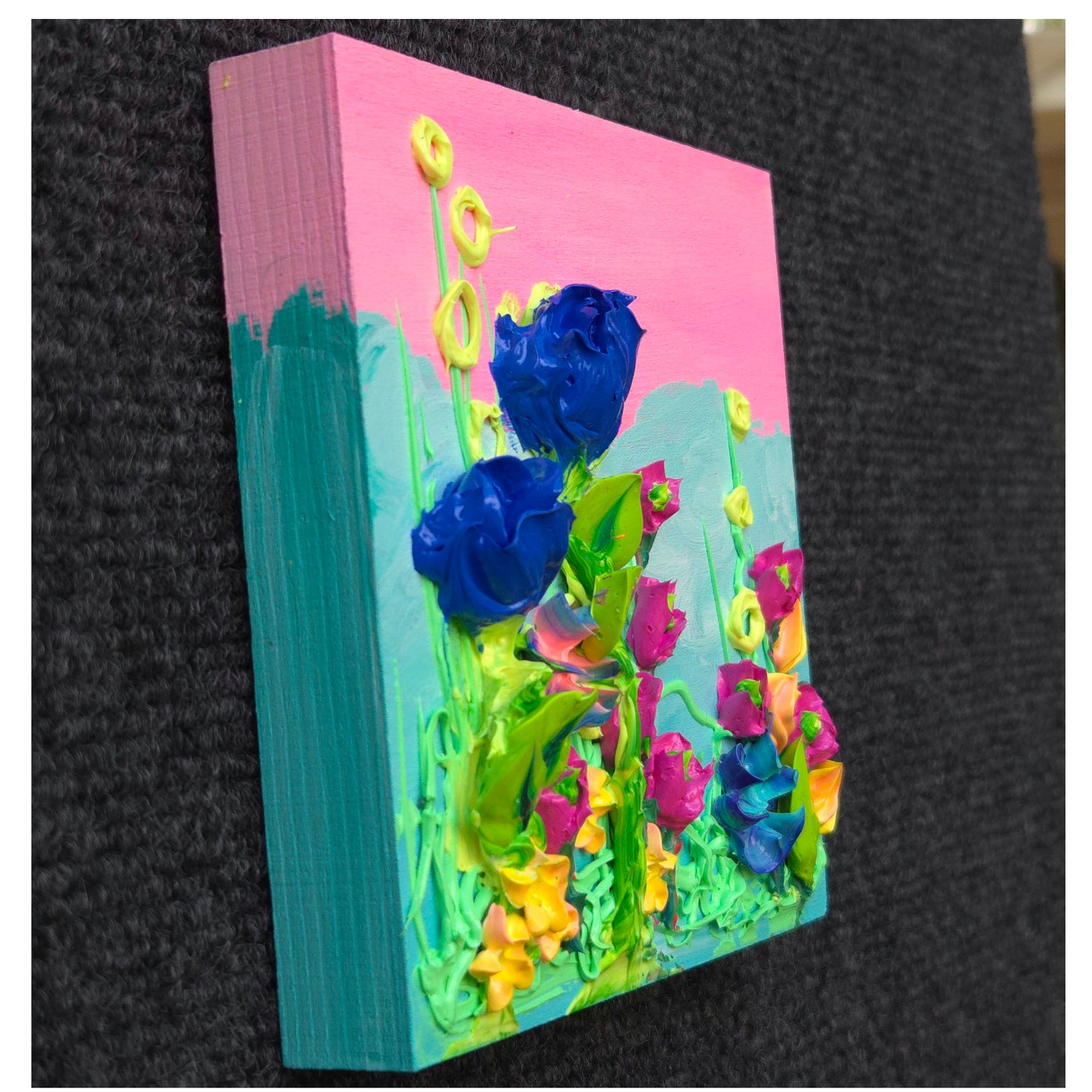 5x5" acrylic on cradled wood panel